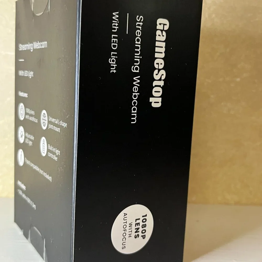 NEW GameStop 1080p High Definition Streaming Camera with LED Light - NIB